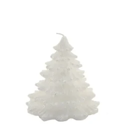 Kynttilä kuusi valkoinen 9 cm
