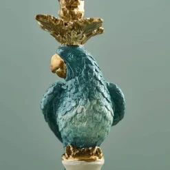 Kynttilänjalkasetti Turkoosit papukaijat 40 cm