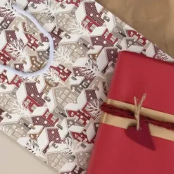 Lahjakassi Joulutalot 32,5 cm