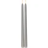 LED-antiikkikynttilä 2 kpl hopea 39cm