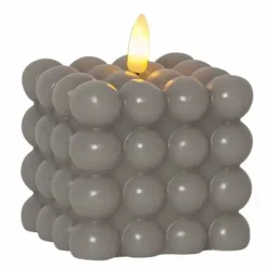 LED-Kuplakynttilä 9,5 cm harmaa