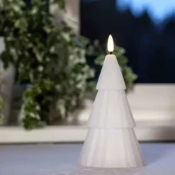 LED-kynttilä Joulukuusi valkoinen 18 cm