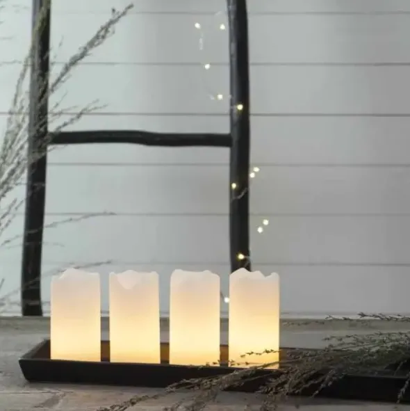 LED-kynttilä 4 kpl setti + kaukosäädin