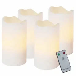 LED-kynttilä 4 kpl setti + kaukosäädin