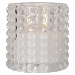 LED-kynttilä Pisara lasiastiassa kirkas 10 cm