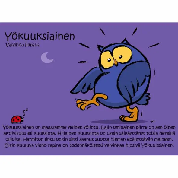 Luonnelinnut postikortti Yökuuksiainen
