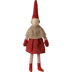 Maileg Pixy tyttö punaisessa mekossa 31 cm