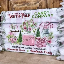 Metallikyltti North Pole Candy Company 20x30cm