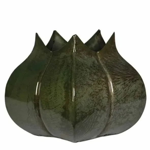 Metalliruukku tummanvihreä 18 cm