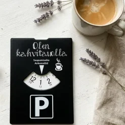 Parkkikiekko Olen kahvitauolla
