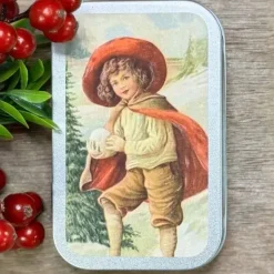 Piparminttupastillit Poika jouluasussa