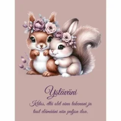 Postikortti Kiitos että olet tukenani