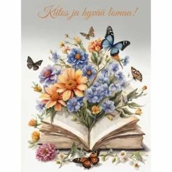 Postikortti Kiitos ja hyvää lomaa!