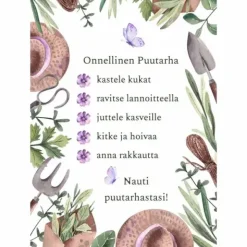 Postikortti Onnellinen Puutarha