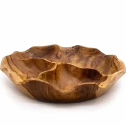Puukulho Teak 30 cm 3-osiota
