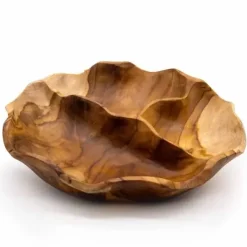 Puukulho Teak 30 cm 3-osiota
