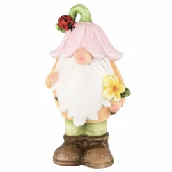 Puutarhakoriste Tonttu kukkahatussa 17 cm