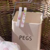 Pyykkipoikapurkki Pegs beige