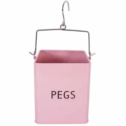 Pyykkipoikapurkki Pegs vaaleanpunainen