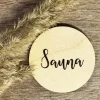 Sauna-kyltti pyöreä koivu