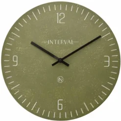 Seinäkello 30 cm Interval oliivinvihreä