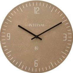 Seinäkello 30 cm Interval vaaleanruskea