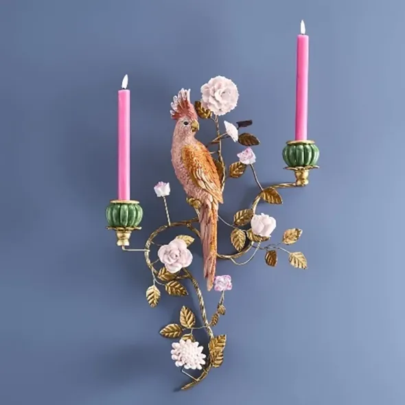 Seinäkynttelikkö Papukaija oranssi