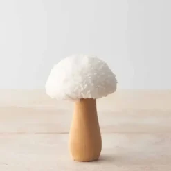 Sherpa sienikoriste 10 cm valkoinen
