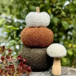 Sherpa sienikoriste 10 cm valkoinen