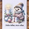 Siilin joulutaika tiskirätti