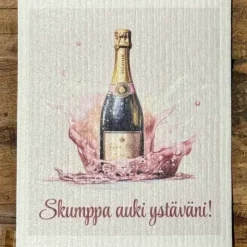 Skumppa auki ystäväni! tiskirätti