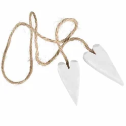 Sydämet puuta 4,7 cm valkoinen