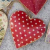 Sydänkoriste Vintage 10 cm Polka
