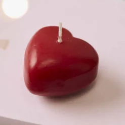 Sydänkynttilä 5,5 cm punainen