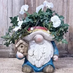Tonttu ja linnunpönttö ruukku 23 cm