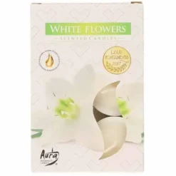 Tuoksulämpökynttilä White Flower 6 kpl