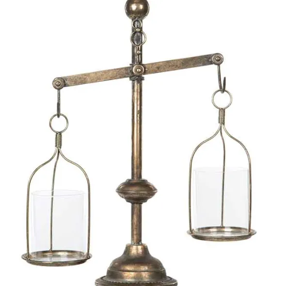 Vaaka lyhty kullanruskea 51 cm