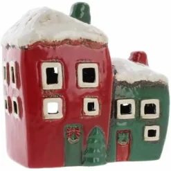 Village Pottery talolyhty Jouluinen Naapurusto 13×13,5 cm