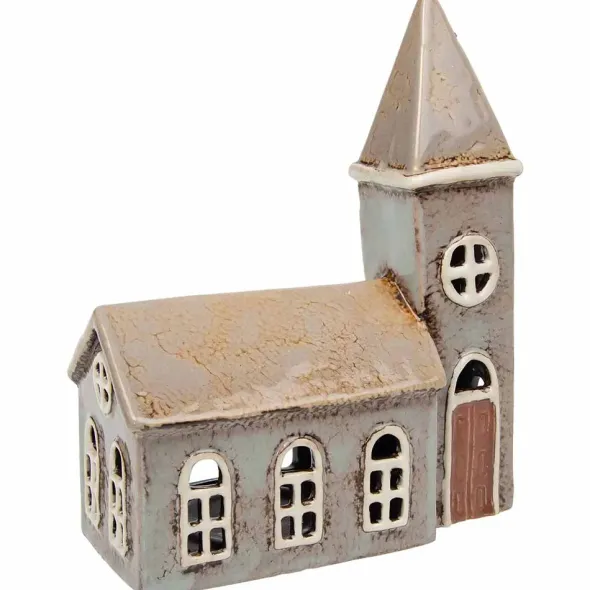 Village Pottery talolyhty kirkkomalli harmaa 20 cm