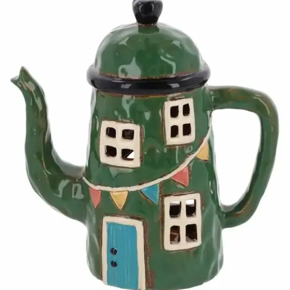 Village Pottery talolyhty teekannu tummanvihreä 21 cm
