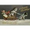 Vintage joulukortti Happy Christmas
