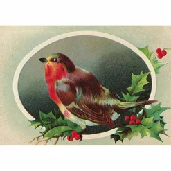 Vintage joulukortti Joululintu