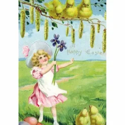 Vintage postikortti Happy Easter
