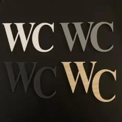 Wc-kyltti irralliset kirjaimet – useita värejä