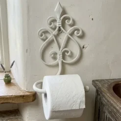 Wc-paperiteline koristeellinen valkoinen